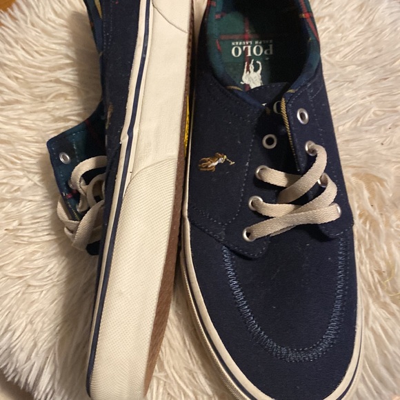 BRAND NEW TRIED ON NEVER WORN CANVAS POLO SNEAKERS size 10 - Picture 4 of 5